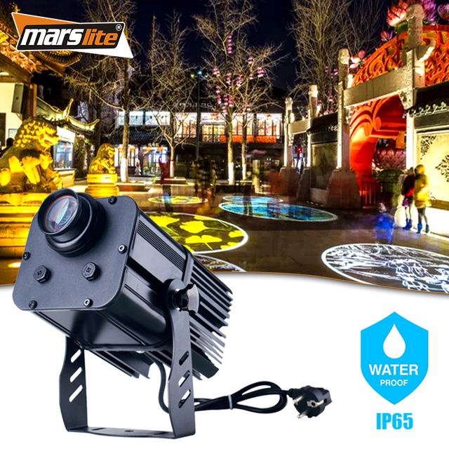 Marslite Waterproof logo Projector Outdoor Ip65 Advertising logo Projector 50w 80w Outdoor Led Advertising Light