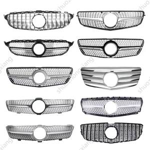 Pour WRR Auto Accessoires Grille pour Mercedes Benzs W204 W164 W223 <span class=keywords><strong>Sprinter</strong></span> Modification Diamant <span class=keywords><strong>AMG</strong></span> Grille de pare-chocs avant pour BMWs - Product Image 2