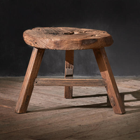 Tabouret de maison de style japonais de luxe décoration table d'appoint antique meubles en bois massif faits à la main table d'intérieur en bois