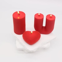 Ensemble de bougies parfumées pour la Saint-Valentin, bougies en cire de soja faites à la main en forme de cœur pour la fête de Thanksgiving, la demande en mariage, la décoration, le cadeau