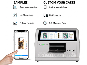 New Beric Mini A5 UV Printer I3200 Head Portable Touchscreen Automatic Inkjet DIY Custom Gifts Crafts Metal Wood Glass Wi-Fi