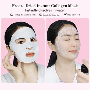 Pellicola di collagene viso solubile in acqua maschera di collagene per viso Full Face con pellicola protettiva rosa <span class=keywords><strong>Film</strong></span> di collagene solubile in acqua - Product Image 2