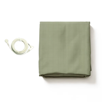 Drap de lit de mise à la terre haut de gamme, 95% coton 5% fibre d'argent, drap-housse antistatique pour un meilleur sommeil, taille personnalisée
