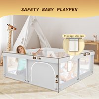 Parc pour bébé pliable moderne en plastique, tissu Oxford, panneau écologique, aire de jeu intérieure, chambre à coucher, utilisation sûre pour les bébés