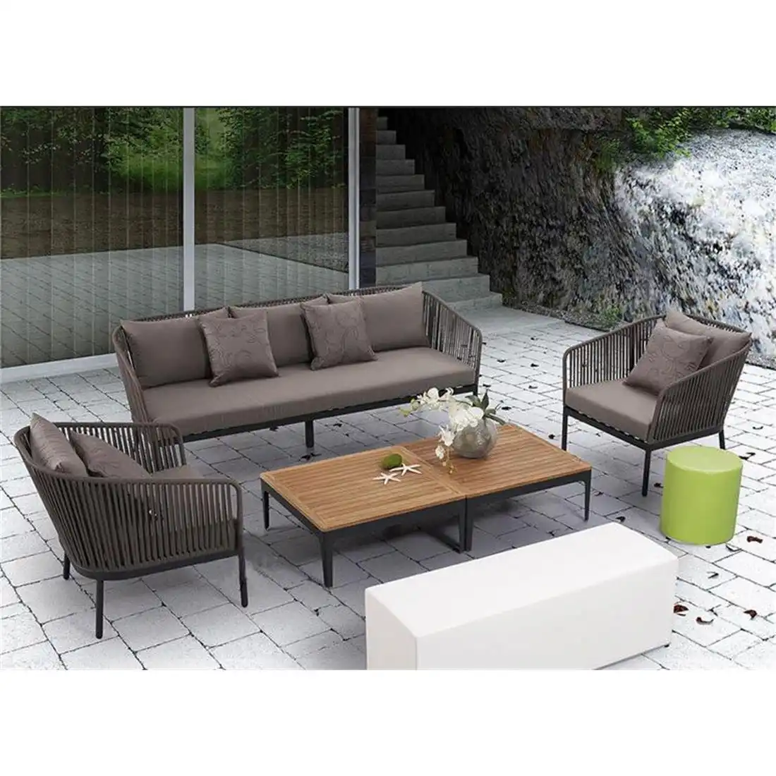 New Arrival Modern Style Outdoor Furniture Sets Ratan Rope Patio Furniture Garden Sofas