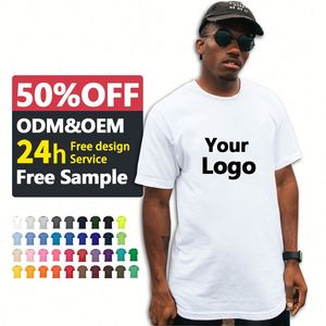 Yiwu Factory Custom Design Silk Screen Printed 100% Cotton Men's Solid Color Plus Size Short Sleeve Blank T-shirt Quick Dry - Product Image 1