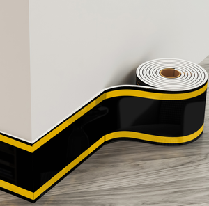 Strisce Adesive in PVC 10CM X 5M, <span class=keywords><strong>Bordi</strong></span> Flessibili per Decorazione di Pareti e Sfondi TV - Product Image 1