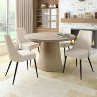 Table à manger ronde en bois de luxe moderne de style nordique européen pour la maison, la cuisine, l'hôtel ou l'appartement