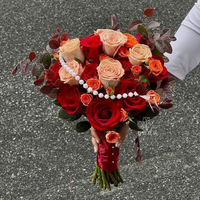 Bouquet de roses artificielles en soie, fausses roses blanches en gros, 15-20 branches, pour décoration de table de mariage, centre de table, vente en gros