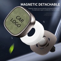 Difusor de Perfume Magnético para Auto, Clip de Ventilación de Aleación y Cuero PU, Aromatizante para el Interior del Vehículo