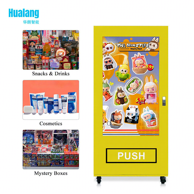 Custom Graphics 55 Inches Touchscreen Vending Machine Remote Stock Monitor Blind Box Vending Machine with Mdb Interface
