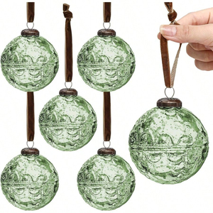 Vintage Mercury Glass <strong>Christmas</strong> <strong>Ornaments</strong> Hanging <strong>Christmas</strong> Ball <strong>Ornaments</strong> for Xmas Tree Decorations - Product Image 2