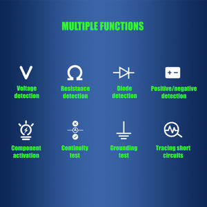 Probador de Baterías de 12V, Kit de Sonda de Circuito de Energía Automotriz, Probador de Voltaje de Salida de CA/CC de 6V-24V 0.3V-70V, Pantalla Digital, 1 Año - Product Image 3