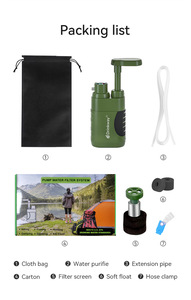Purificador de Agua Personal Manual DELANHUWI, Portátil, Ligero, de ABS, para Campismo, Senderismo, Supervivencia en Emergencias - Product Image 2