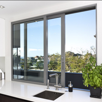 Ventana Abatible de Doble Acristalamiento Insonorizada de Estilo Popular del Sudeste Asiático, Ventanas de Aluminio Resistentes a Huracanes con Certificación NFRC