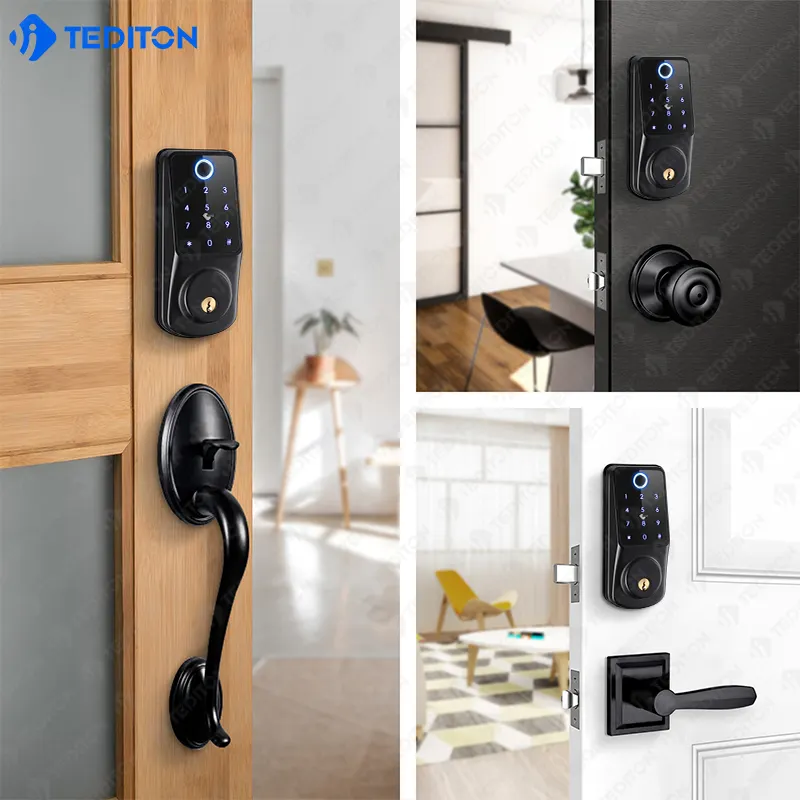 Deadbolt UK Standard Anti-Säge Einst eck schloss Türschloss App Tastatur Home Smart Deadbolt Auto Smart Lock