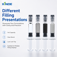 Seringue préremplie en verre de haute qualité XINDE 1 ml, embout Luer Lock, verre neutre, désinfectant EOS, classe I