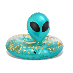 PVC Inflatable người ngoài hành tinh bơi vòng 36*24.5 inch bốn màu sắc mát hồ bơi Float cho người lớn bên bãi biển và kỳ nghỉ vui vẻ - Product Image 1