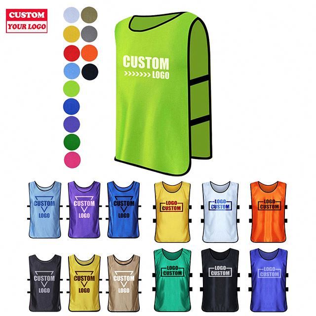 Wholesale Numbered 100%Polyester Custom Vest Soccer Training Football Bib Custom Design