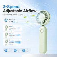 Ventilateur de poche ultra-portable LC-002A, léger (110g), rechargeable, idéal pour les voyages et les activités de plein air