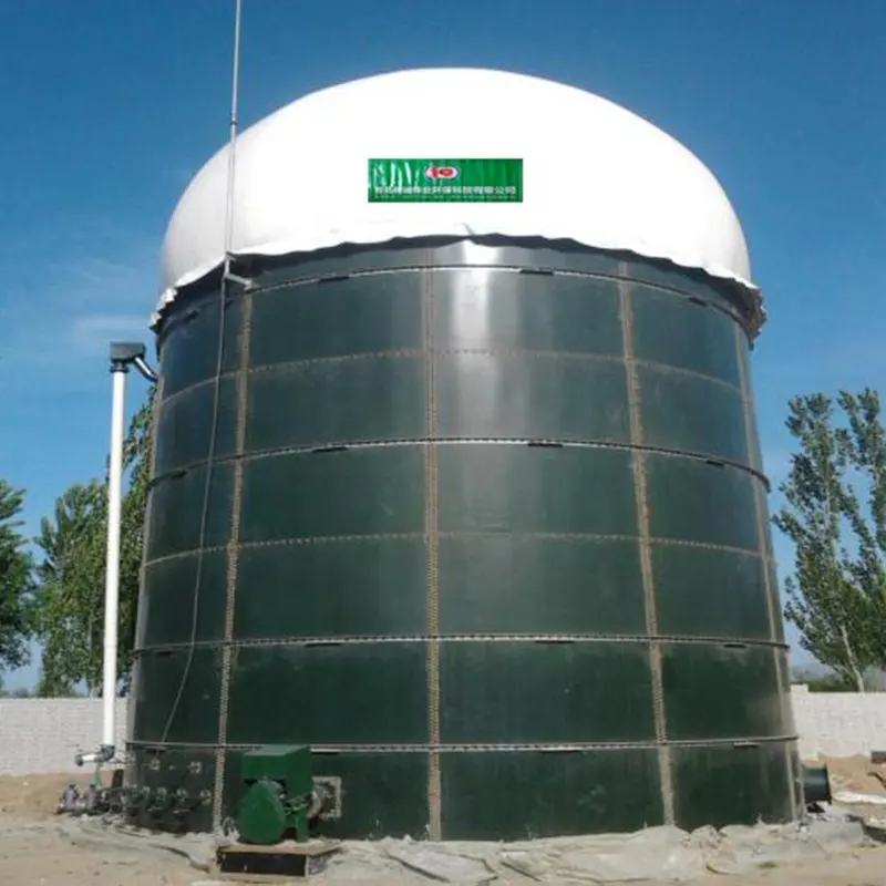 Isi 60 metana (%) dan perencanaan lengkap kaca tanaman Biogas menyatu dengan tangki baut baja