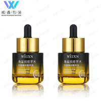 Benutzer definierte 30ml leere klare gefrostete Bernstein runde ätherische Öl kosmetische Tropfer Serum Glasflasche