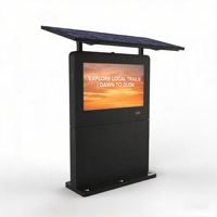 Kiosque d'affichage numérique LCD solaire commercial extérieur de 32 pouces avec batterie LiFePO4, affichage publicitaire 2000 nits Totem