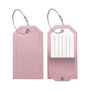 Étiquettes et sangles d'identification de bagages personnalisées en gros d'usine, en cuir PU écologique et imperméable, 6,3x11,5 cm, pour les voyages et les affaires - Product Image 1