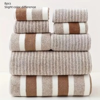 Ensemble de 8 serviettes en microfibre corail, super douces, en gros, pour adultes, hôtel, spa, ensemble cadeau, OEM