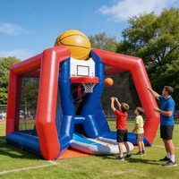 Jeu de football gonflable pour 4 joueurs, jeu interactif commercial pour les fêtes foraines