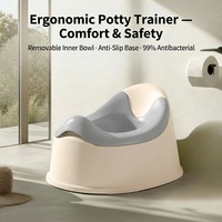 Chaise de toilette ergonomique portable pour bébé avec base antidérapante en TPE, matériau sans BPA de qualité alimentaire, certifiée EN71 ASTM