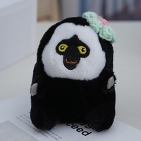 Porte-clés en peluche singe Saki blanc de 4 pouces, personnalisable, populaire pour les enfants