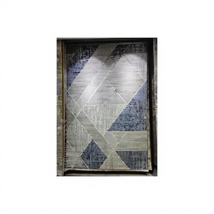 Alfombra Turca Adiva de Poliéster Jacquard, Tejida a Máquina, de Pelo Alto, Acolchada, Reversible, Lavable, Antideslizante, Antibacteriana, de Yute - Product Image 1
