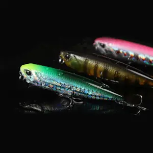 New OEM Sinking 74mm/9.5g 85mm/14.5g Artificial Hard Pencil Lure Long throw ABS Fishing Bait with BKK hook minnow