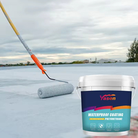 Revêtement imperméabilisant pour toiture en béton, revêtement liquide acrylique bicomposant, scellant pour toitures, gouttières, utilisation extérieure, application au pinceau