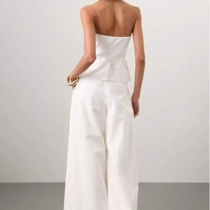 Trajes Femeninos OEM 2025, Conjunto de Verano para Oficina, 2 Piezas, Top sin Tirantes, Conjunto Casual Elegante con Pantalones Largos - Product Image 2