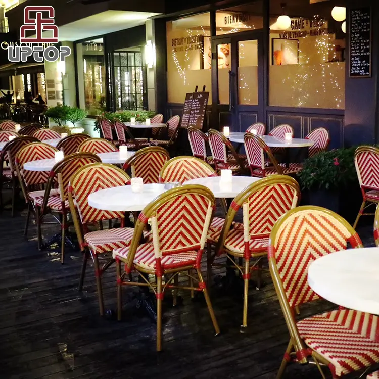 (SP-OC359) французского бистро уличная мебель бамбука взгляд ротанга подлокотник стул мебель для ресторанов современный 15-20 дней 4,5 кг глобальной