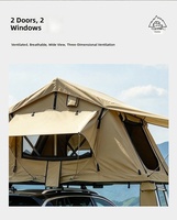 Tente de toit souple haut de gamme pour l'extérieur, grande capacité intérieure, portable et pliable, pour le camping familial avec protection solaire