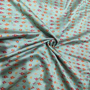 High Quality Woven Abstract Printed Chanderi <b>Silk</b> <b>Fabric</b> Multicolor Lightweight Premium Breathable Quick-Dry Home Textile - Product Image 2