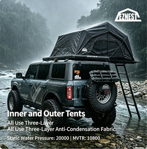Tente de toit EZNEST Bronco Special T2 Pro à double couche, une chambre, anti-condensation, <span class=keywords><strong>quatre</strong></span> <span class=keywords><strong>saisons</strong></span>, ouverture et pliage rapides - Product Image 3