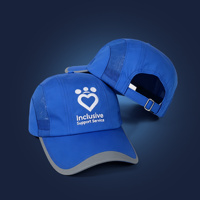 Casquette de sport en maille à 5 panneaux avec broderie 3D, coupe-vent et cordon de serrage, idéale pour la pêche et la course en extérieur - Ajustable