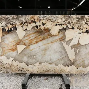 Luxus weißer Granit Patagonia Quarzit Tisch für Zuhause und Hotel Dekor Luxus Stein Esstisch