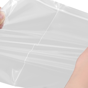 Kích thước tùy chỉnh <span class=keywords><strong>LDPE</strong></span> rõ ràng đóng cửa nhựa Zip khóa túi với dòng màu đỏ cho bé thực phẩm vớ khoai tây chiên quần áo-Nhiệt niêm phong - Product Image 3