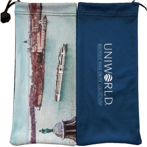 custom logo printed microfiber glasses <strong>phone</strong> pouch with drawstring - Product Image 2