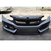 Kit de Conversión de Parachoques Delantero Estilo Type R para Honda Civic 2016-2019, Kit de Carrocería ABS con Rejilla OEM 04711-TGH-A00ZZ