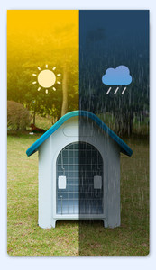 Kingtale Outdoor Rainproof Shade Breathable Amovible Small Dog Winter Warm Dog House Pet Four Seasons Cage - Product Image 3