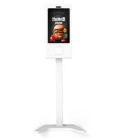 Kiosque de commande de file d'attente d'écran AIO mural de système android de 21.5/32 pouces avec l'imprimante de billet de scanner de code à barres Pos o