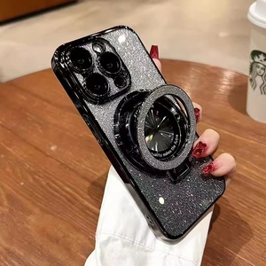 Funda Transparente <span class=keywords><strong>de</strong></span> TPU Suave para Teléfono con Anillo Giratorio, Protector <span class=keywords><strong>de</strong></span> Lente <span class=keywords><strong>de</strong></span> Cámara Electrochapado, Funda Antigolpes <span class=keywords><strong>de</strong></span> Cobertura Total - Product Image 5