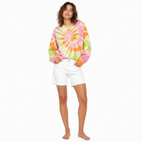 Cardigan en tricot à col en V pour femme, imprimé à carreaux, 100 % coton, manches longues, style bohème, avec logo frontal, personnalisable OEM & ODM