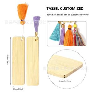 Keyao Bamboo <b>Bookmarks</b> Tassel Style Wooden Rectangular Hanging Tags Classic Antique <b>Gift</b> - Product Image 5